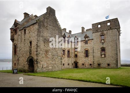 Newark Schloss, erbaut im Jahre 1478 von George Maxwell in Port Glasgow, Inverclyde, Schottland, Vereinigtes Königreich Stockfoto