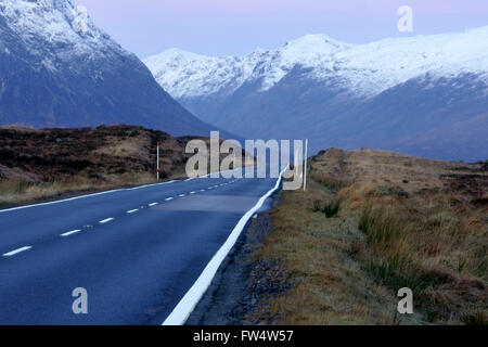 Straße nach Glen Coe, Schottland Stockfoto