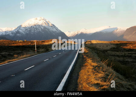 Straße nach Glen Coe, Schottland Stockfoto