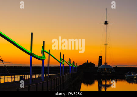 Die Welle, Whitehaven Hafen, Whitehaven, Cumbria Stockfoto