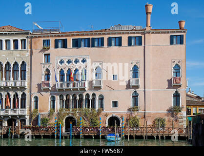 Venedig Italien Palazzo Morosini Sagredo, Canale Grande Stockfoto