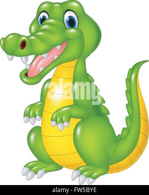 Niedliche Cartoon-Krokodil Stock Vektor