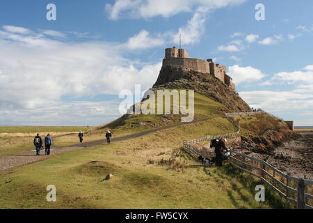 Lindisfarne Schloß Stockfoto
