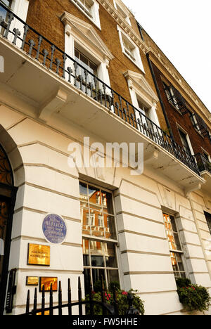 Haus von Hector Berlioz, französischer Komponist, war 1803-1869, in diesem Haus in Queen Anne St., London W.1 1851 Stockfoto