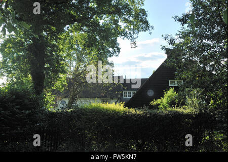 Wylde's Farm von Hampstead Heath, auch Collins Farm, neue Ende, Hampstead, London NW3 gesehen; blaue Plaketten, John Linnell, Stockfoto