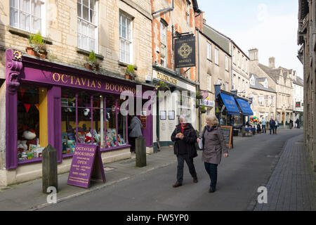 Octavia Buchhandlung in Black Jack Street, Cirencester, Gloucestershire, Großbritannien Stockfoto