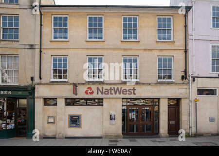 NAT West Bank in Marktplatz, Cirencester, Gloucestershire, Großbritannien Stockfoto