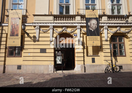 Kardinal Karol Wojtyla, der spätere Papst Johannes Paul II. ehemalige Haus Erzdiözese Museum, Old Town, Krakow (Krakau), Polen Stockfoto