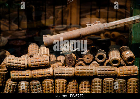 Rusty Granaten Landmine Museum - Siem Reap - Kambodscha Stockfoto