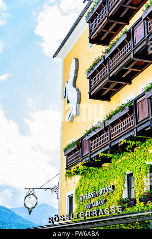 Hotel und Restaurant "Weißes Rössl", St. Wolfgang am Wolfgangsee, Österreich; berühmt für ein musical Stockfoto