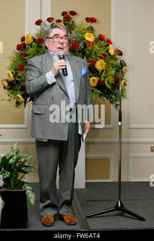 Ronnie Corbett, britischer Komiker, unterhaltsame Publikum im nach dem Essen-Event in London im Jahr 2007 Stockfoto