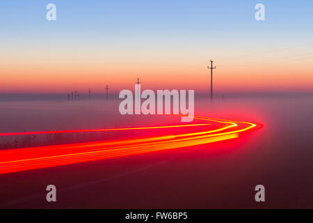 Auto Lichtspuren Stockfoto