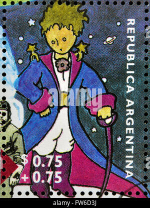 Argentinien - ca. 1995: Eine Briefmarke gedruckt in Argentinien zeigt der kleine Prinz, ca. 1995 Stockfoto
