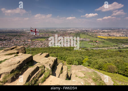 Teesside aus Eston Nab, Cleveland, England Stockfoto