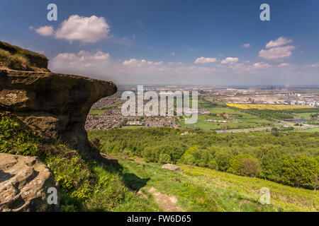 Teesside aus Eston Nab, Cleveland, England Stockfoto