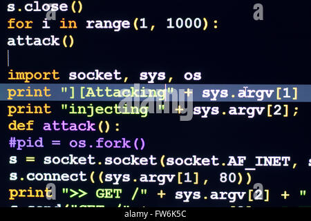 Konzeptionelle Cyber-Angriff Stockfoto