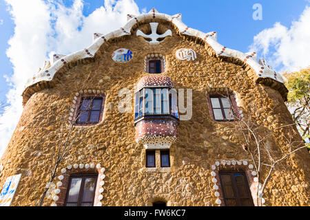 Park Güell in Barcelona, Spanien. Stockfoto