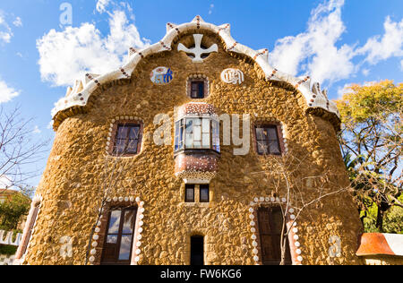 Park Güell in Barcelona, Spanien. Stockfoto