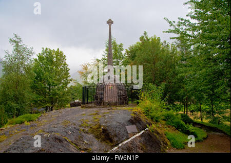 Massaker von Glencoe MacDonald Denkmal, Glencoe Village Stockfoto