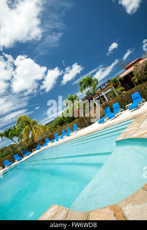 Schwimmbad, Hotel Blue Horizon, Vieques, Puerto Rico Stockfoto