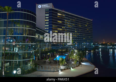 Das Hyatt Regency Hotel am Wasser, Long Beach CA Stockfoto