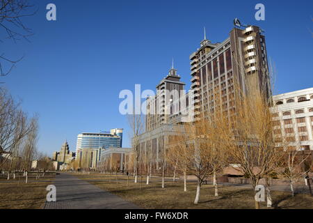 Hauptsitz der nationalen Ölgesellschaft KazMunaiGaz in Astana, der Hauptstadt von Kasachstan Stockfoto
