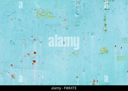 Schuss von bemalten Metallwand hautnah Stockfoto