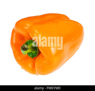 Frische Orange Paprika. Isoliert Stockfoto