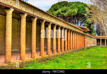 Palestra Grande oder große Turnhalle in Pompeji Stockfoto