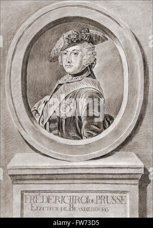 Friedrich II., 1712-1786. König in Preußen (1740 – 1786) der Hohenzollern-Dynastie.  Bekannt als Friedrich der große. Stockfoto