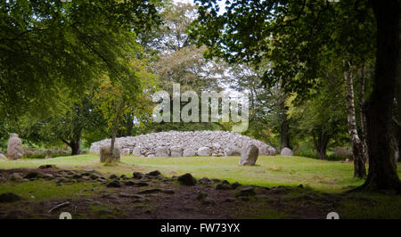 Chambered Cairn und Menhire bei Balnuran von Schloten Stockfoto