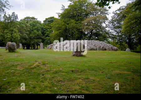 Chambered Cairn und Menhire bei Balnuran von Schloten Stockfoto