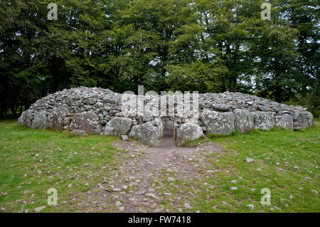 Chambered Cairn auf Balnuran von Schloten Stockfoto