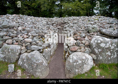 Chambered Cairn auf Balnuran von Schloten Stockfoto