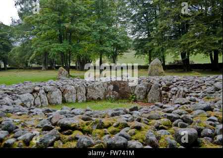 Chambered Cairn auf Balnuran von Schloten Stockfoto