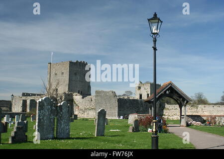 Portchester Castle Stockfoto