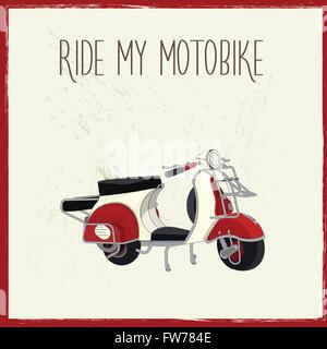 Oldtimer Motorrad poster Stock Vektor