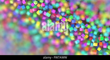 Würfel drei dimensionale Hintergrund, 3D-Rendering abstrakt Stockfoto