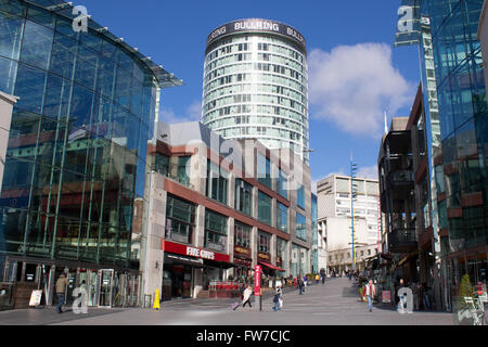 Die Rotunde befindet sich in der Bullring Shopping Centre, Birmingham. Früher hat ein Bürogebäude es jetzt auch wohnen Wohnungen. Stockfoto