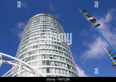 Die Rotunde befindet sich in der Bullring Shopping Centre, Birmingham. Früher hat ein Bürogebäude es jetzt auch wohnen Wohnungen. Stockfoto