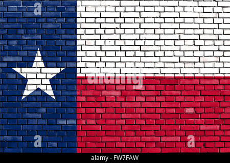 Flagge von Texas auf Mauer gemalt Stockfoto