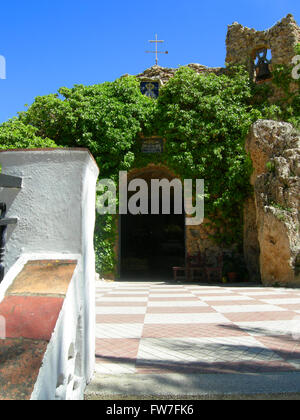 Die Grotte der Virgen De La Pena in Mijas Dorf Spanien, Costa Del Sol Stockfoto