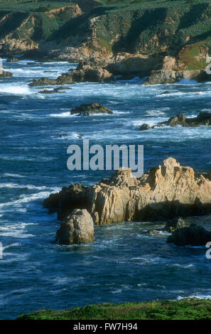 Felsenküste, Monterey, Kalifornien, Vereinigte Staaten von Amerika Stockfoto
