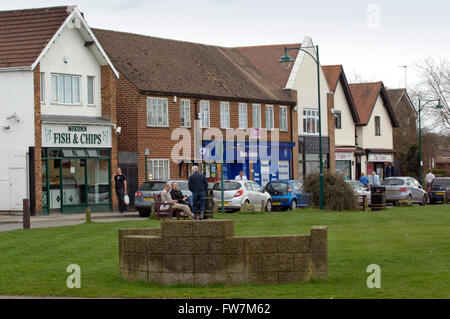 Das Dorf von Meriden, West Midlands, UK, sagte, daß die Mitte von England, wo eine große Zigeunerlager Probleme verursacht hat. Stockfoto