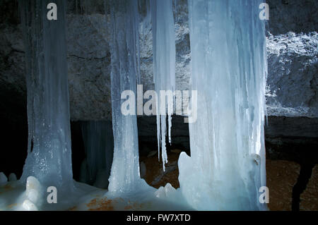 Grot Golubinskaya Cave.Arhangelsk Region Stockfoto