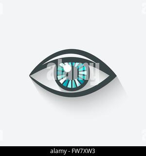 Farbe-Auge-Symbol-Vektor-Illustration. EPS 10 Stock Vektor