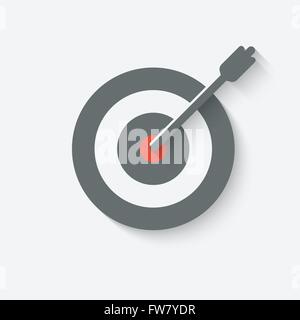 Ziel mit Pfeil - Vektor-Illustration. EPS 10 Stock Vektor