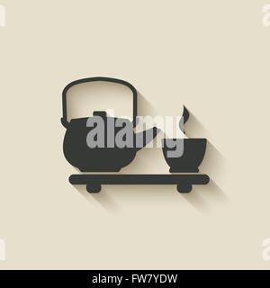 Tee-Zeremonie Symbol - Vektor-Illustration. EPS 10 Stock Vektor
