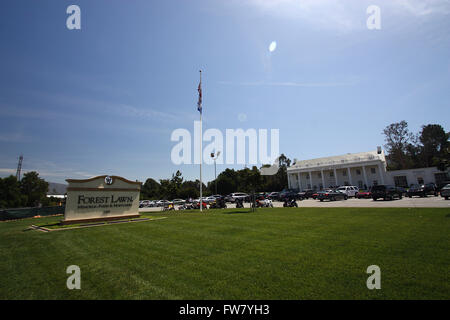 Letzte Ruhestätten - Forest Lawn Memorial Park & Leichenhallen Berühmtheit.  Mitwirkende: Allgemeine anzeigen wo: Glendale, Kalifornien, USA als: 1. März 2016 Stockfoto