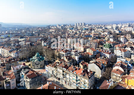 Hohen Gesamtansicht von Varna, Bulgarien in schöner sonniger Tag Stockfoto